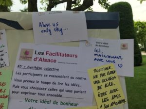 Les Facilitateurs d'Alsace - Forum ouvert du 9/6/2018 sur la Place de la République à Strasbourg : Il est où le bonheur ?